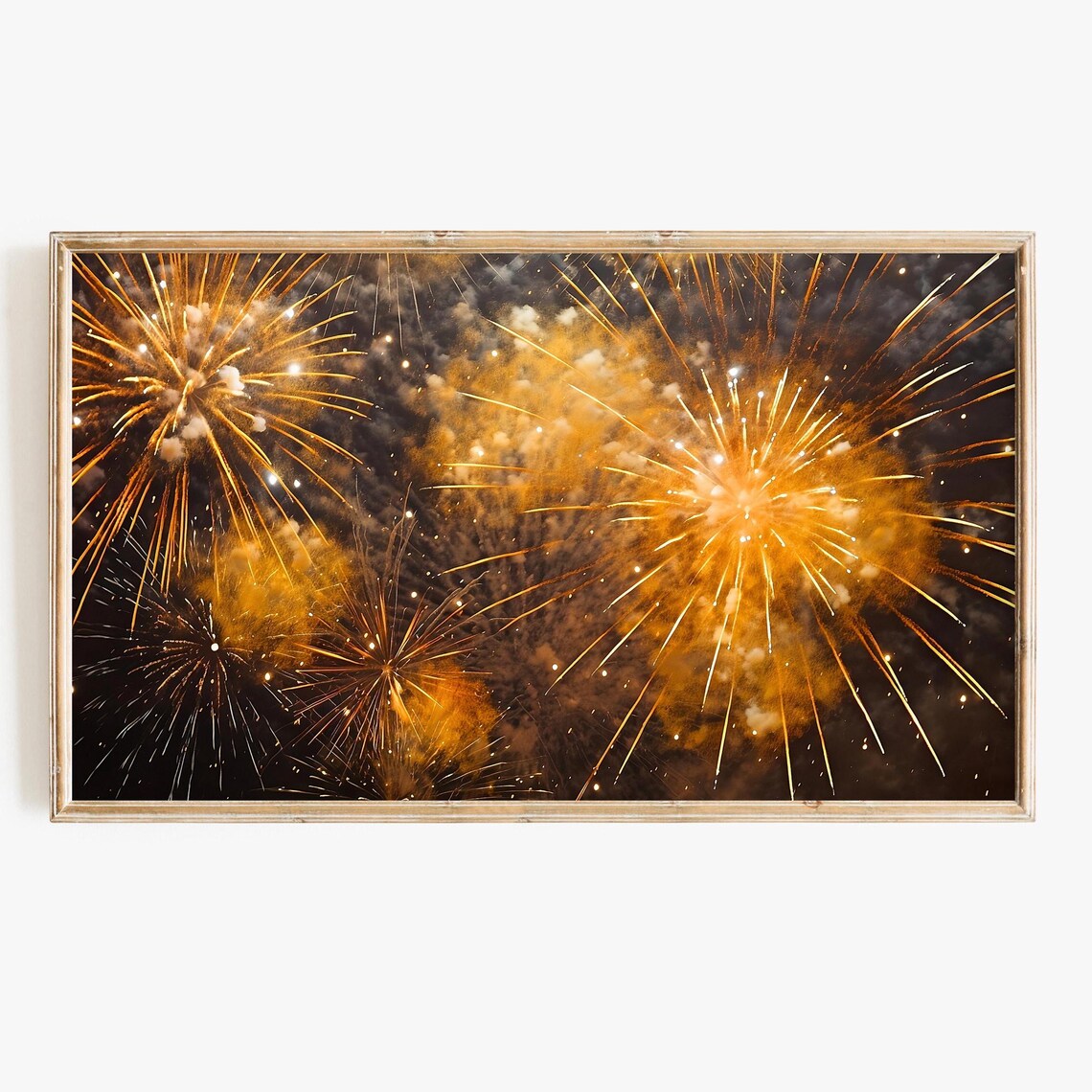 New Year’s Eve Fireworks, Holiday Art Print