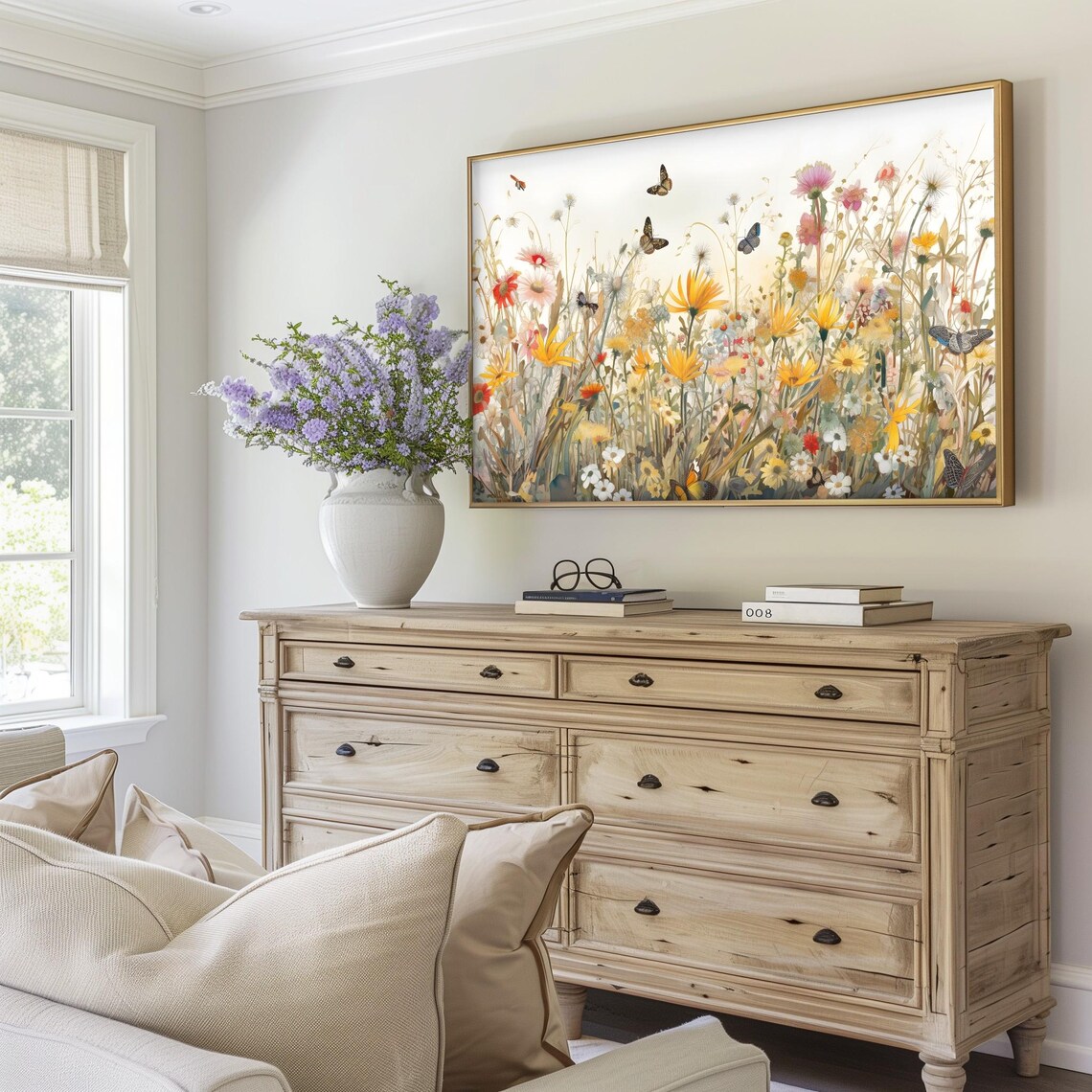 Wildflowers Butterfly Garden Botanical Art Print - Image 5