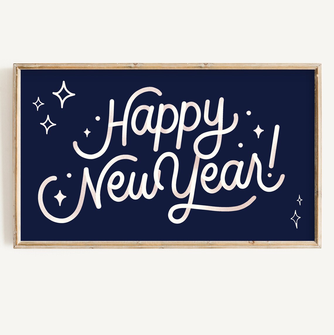New Years Eve Happy New Year Minimalist Art Print