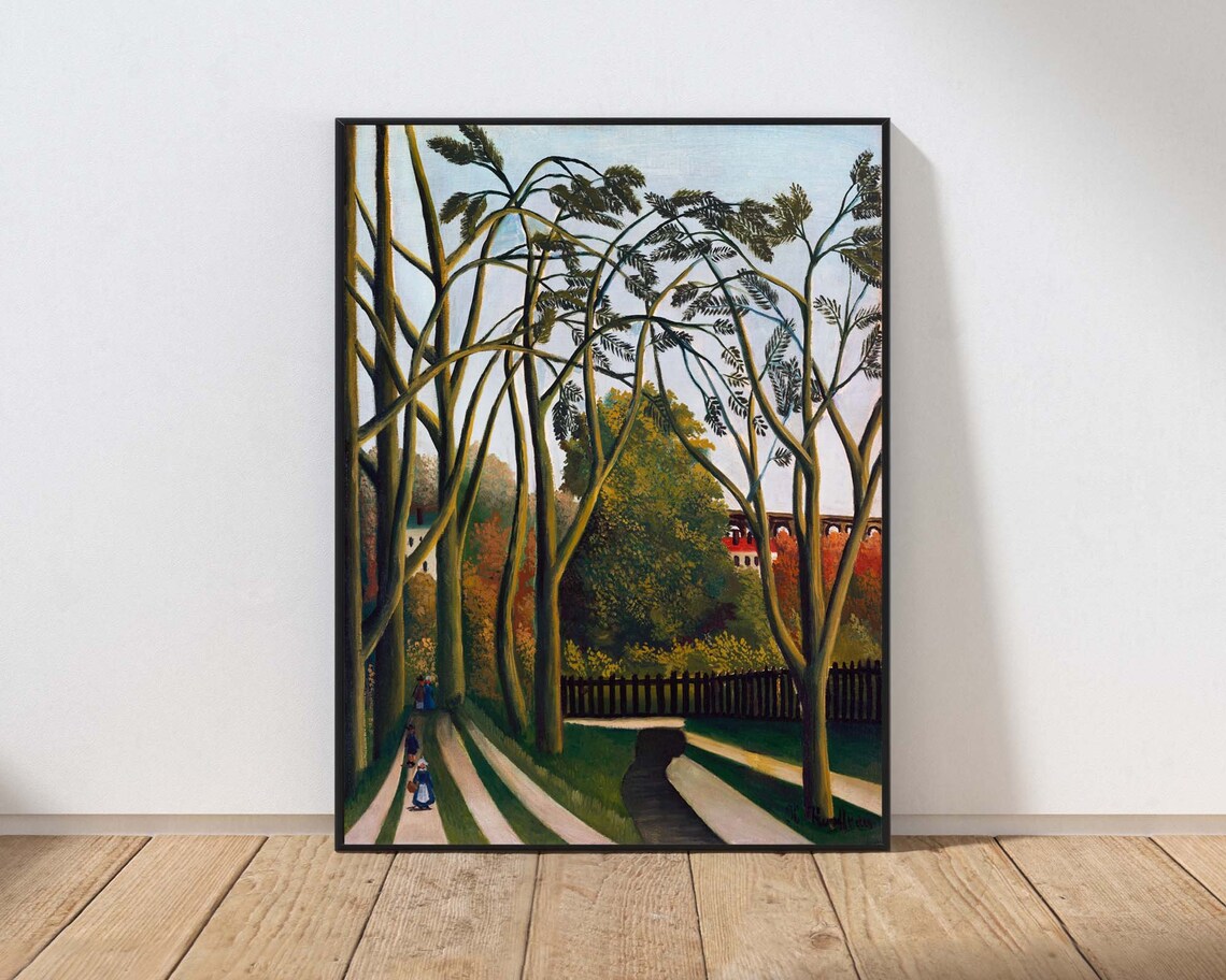 Henri Rousseau Tree Lined Avenue Naive Landscape Painting Poster