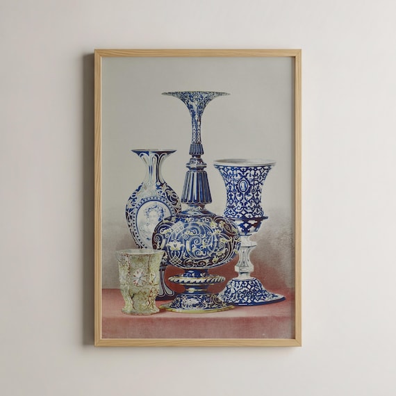 Vintage Still Life Ceramic Vases Art Print