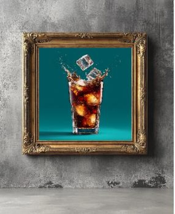 Cola Drink In A Glass, Wall Art Print