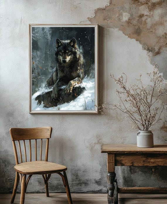 Wolf Painting Wall Art