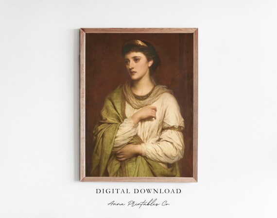 Antique Roman Maiden Classical Vintage Portrait Woman Poster