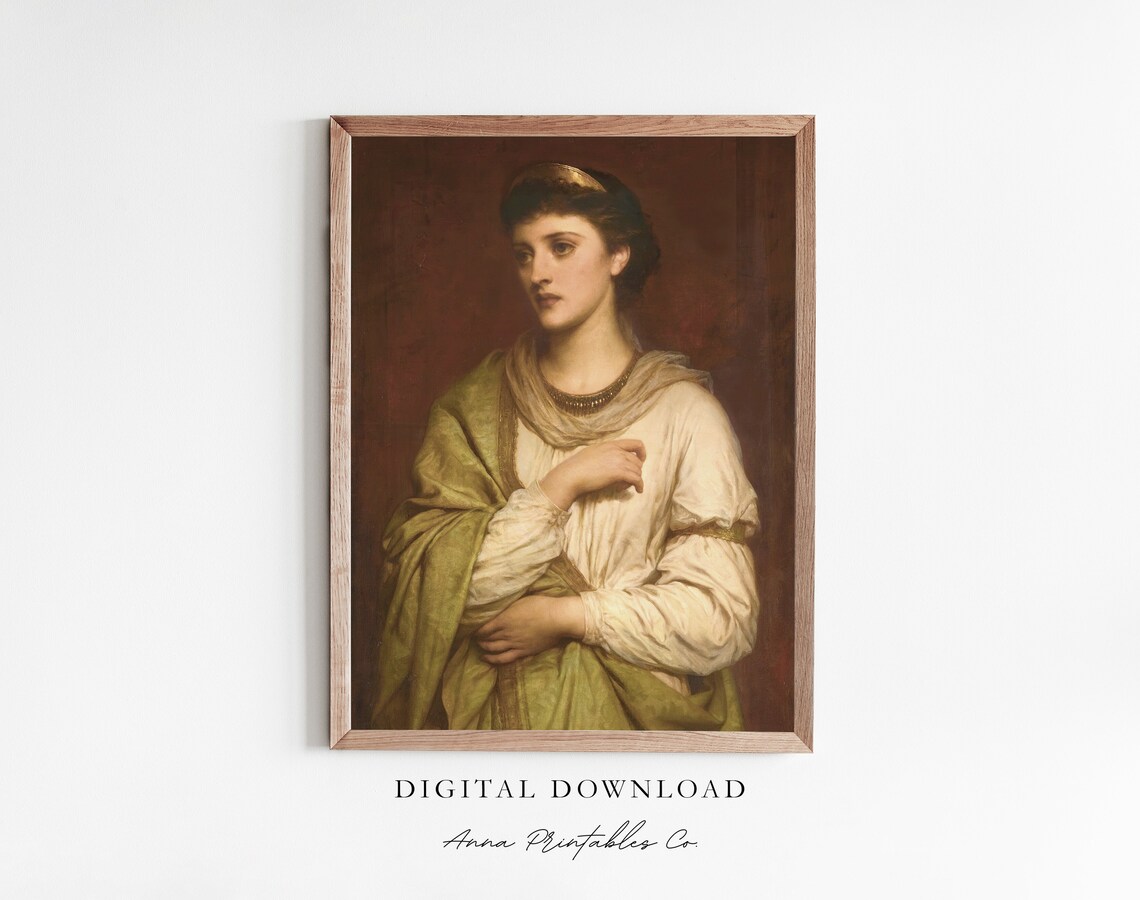 Antique Roman Maiden Classical Vintage Portrait Woman Poster