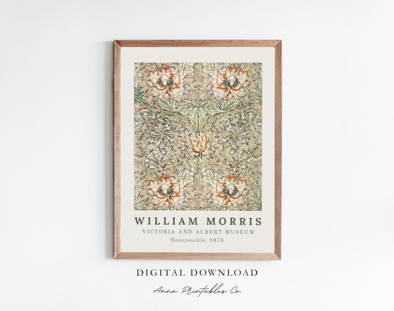 William Morris Poster, Art Nouveau Botanical Pattern