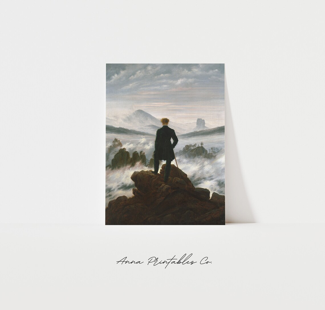 Caspar David Friedrich Wanderer Above The Sea Of Fog Romantic Poster