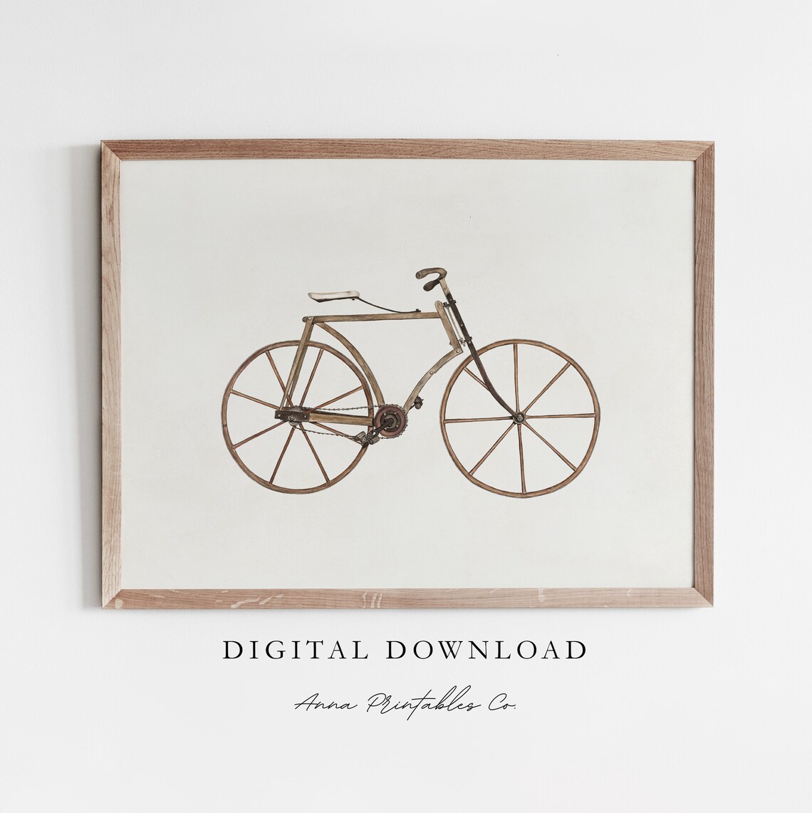 Bicycle Vintage Minimalist Bicycle Art Print