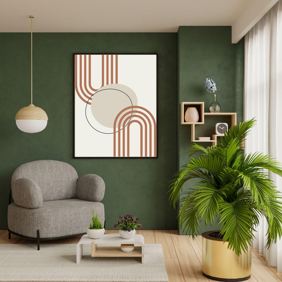 Boho Abstract Shapes, Minimalist Geometric Design - Image 5