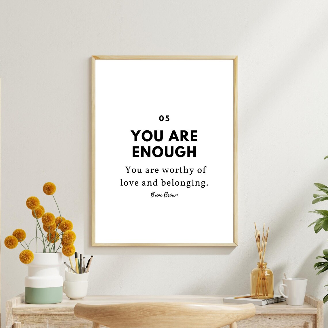 Be Yourself Love Yourself Trust Yourself Minimalist Quote Print Poster - Image 5
