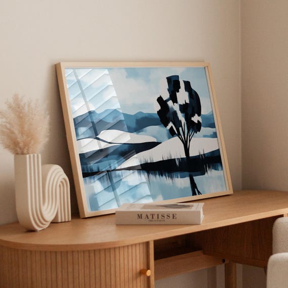 Modern Abstract Landscape, Minimalist Nature Print
