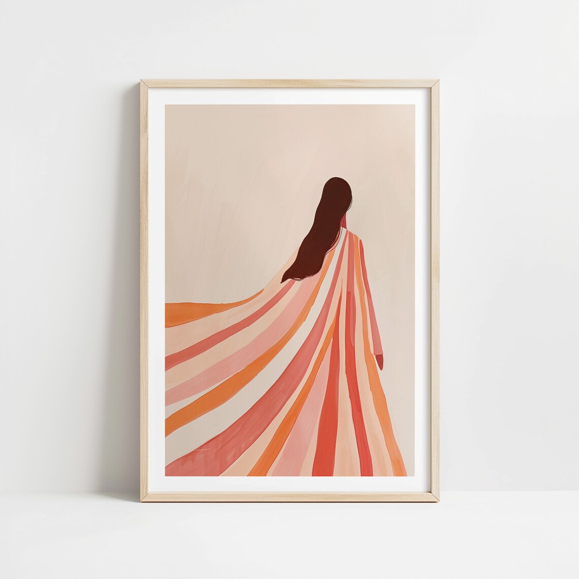 Abstract People Contemporary Artwork, Minimalist Art Print