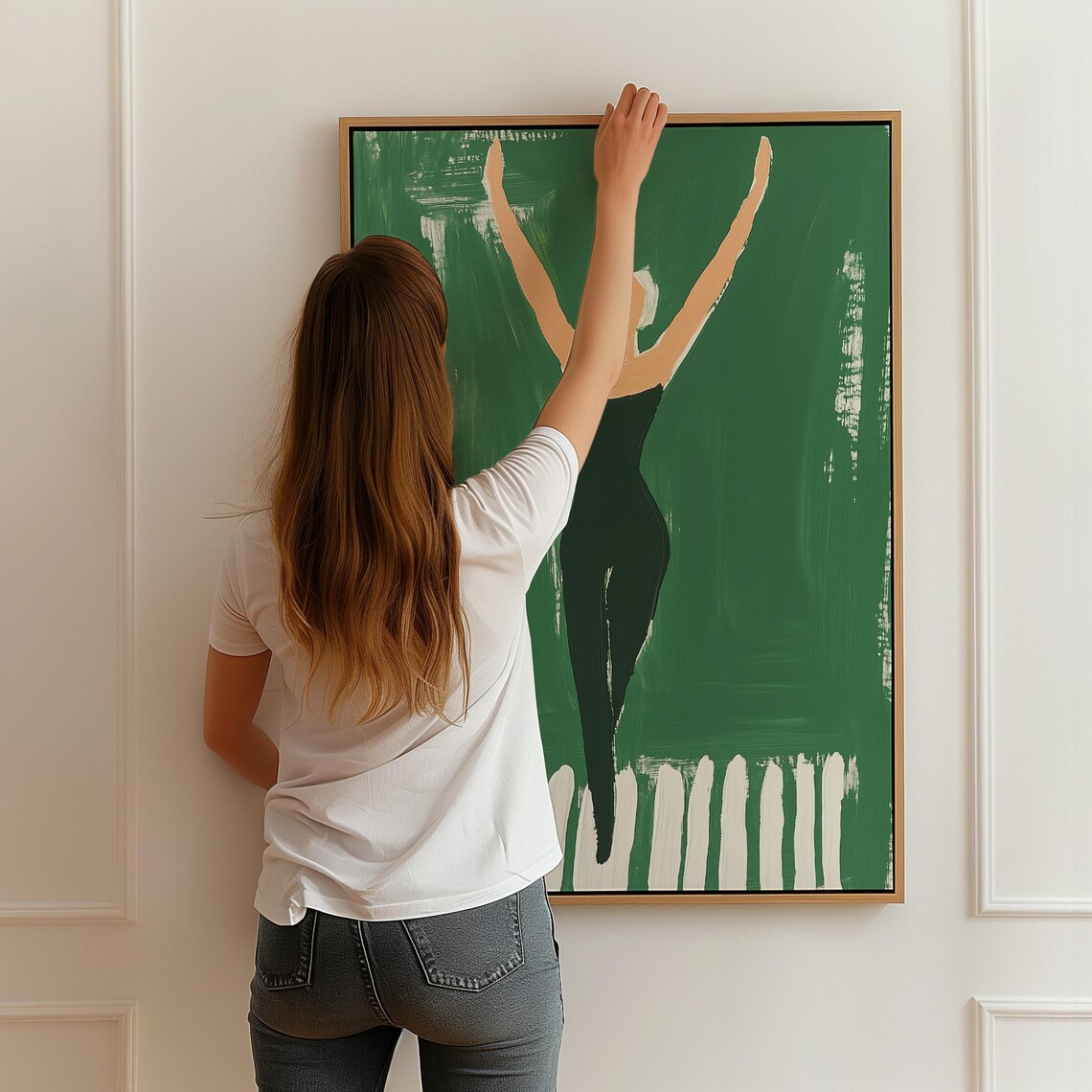 Abstract Woman Stretching, Minimalist Yoga Pose Art Print - Image 4
