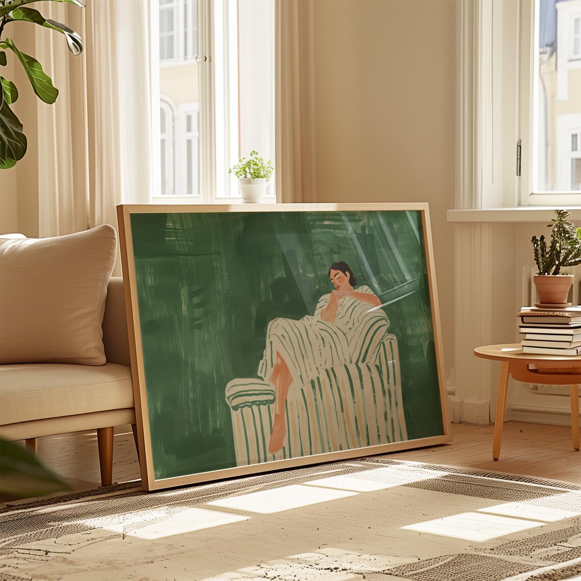 Abstract People Wall Art, Contemporary Horizontal Print - Image 2