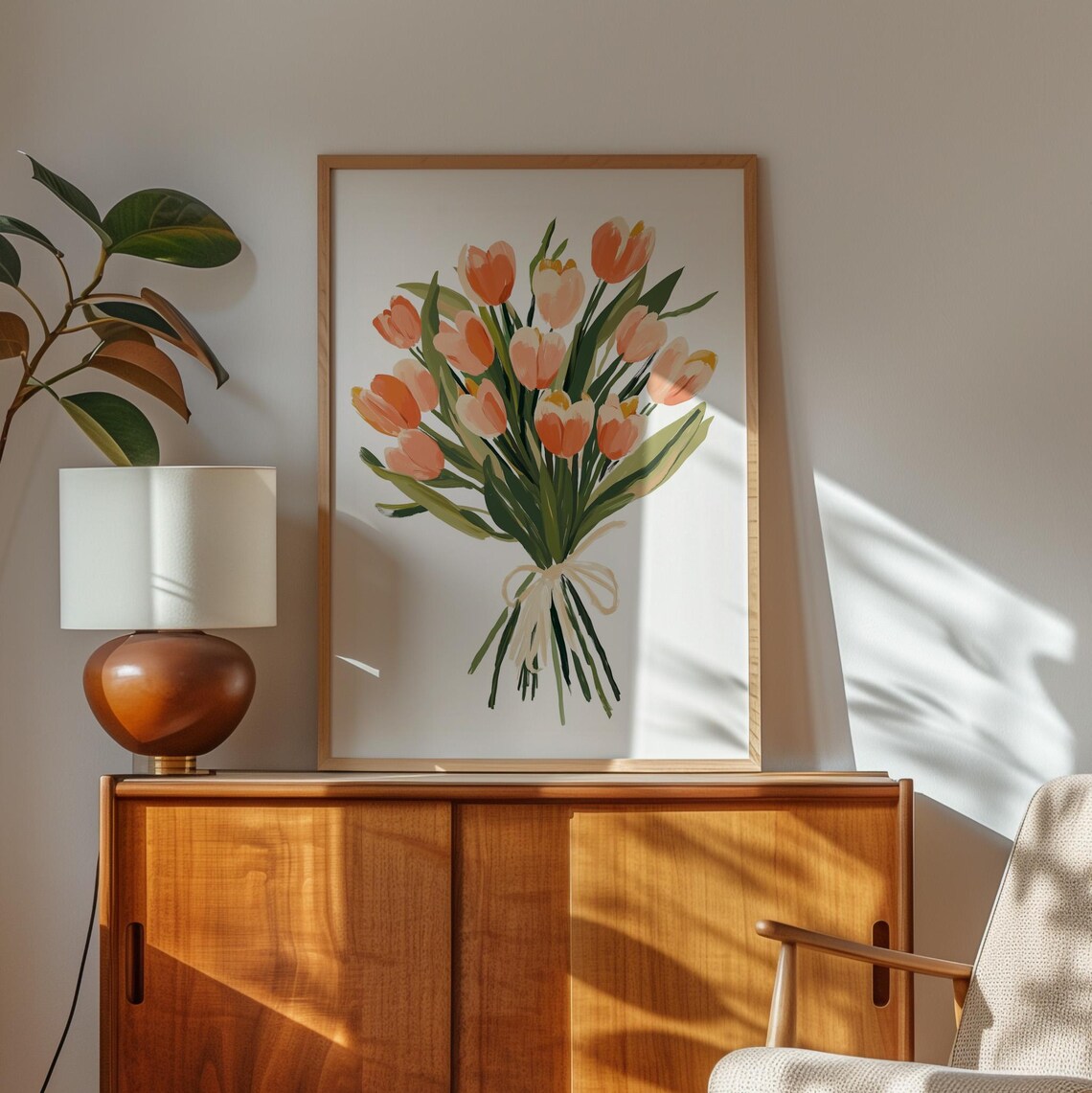 Bouquet Of Flowers Minimalist Floral Art Print - Image 3