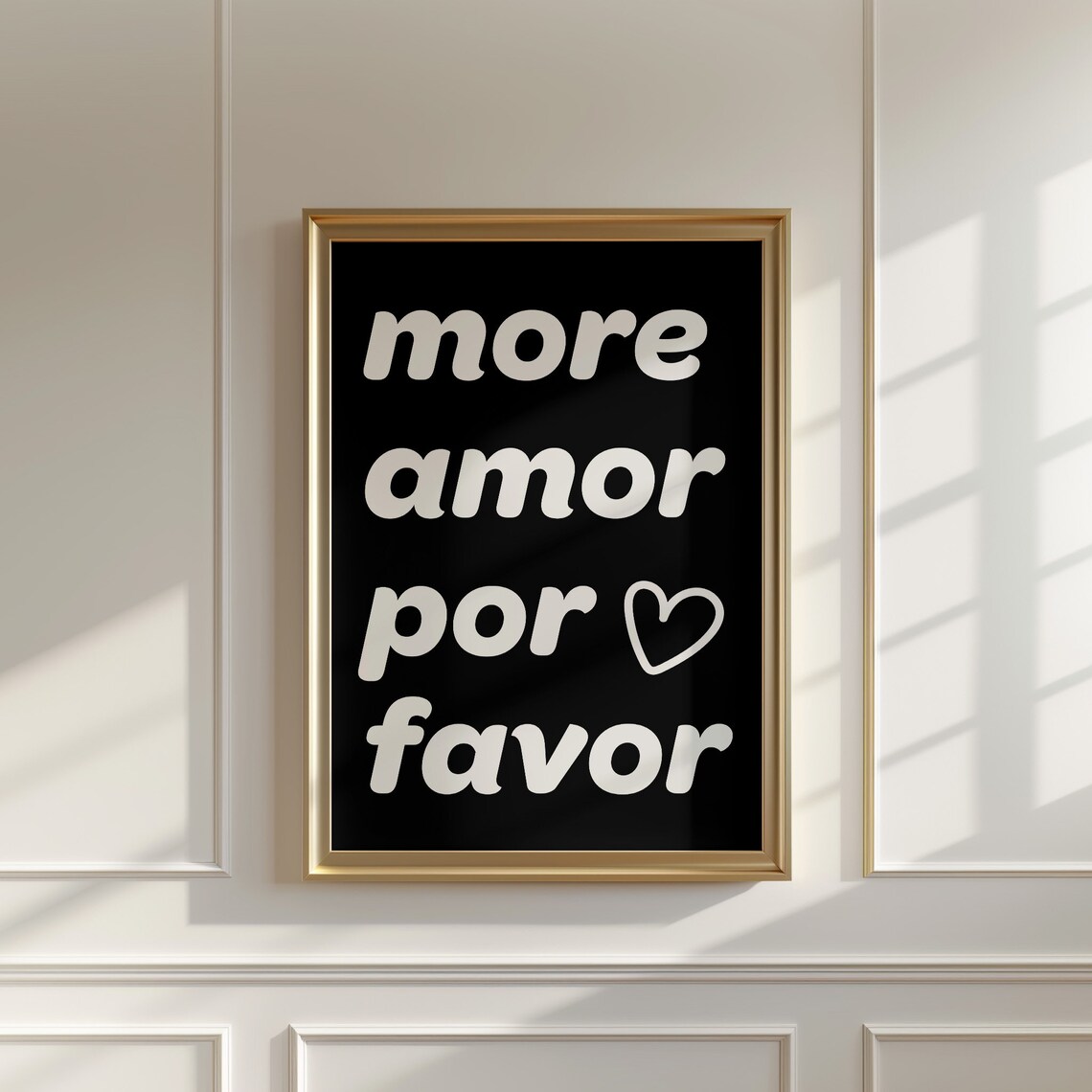 More Amor Por Favor Black Bold Modern Typography Love Quote Poster - Image 4