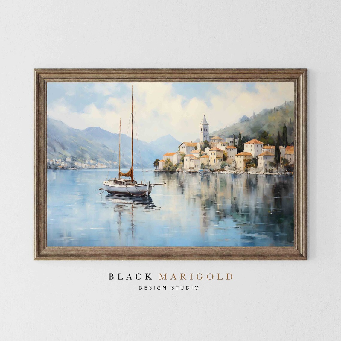 Solitude Of Hvar Vintage Oil Painting Art Print