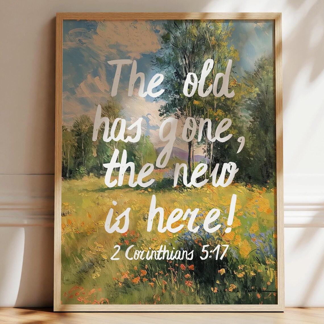 Bible Verse Wall Art Print With Modern Christian Room Decor For Apartment Scripture Prints