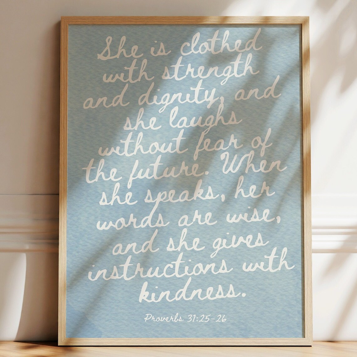 Christian Wall Art Modern Print Prints Trendy Bible Verse