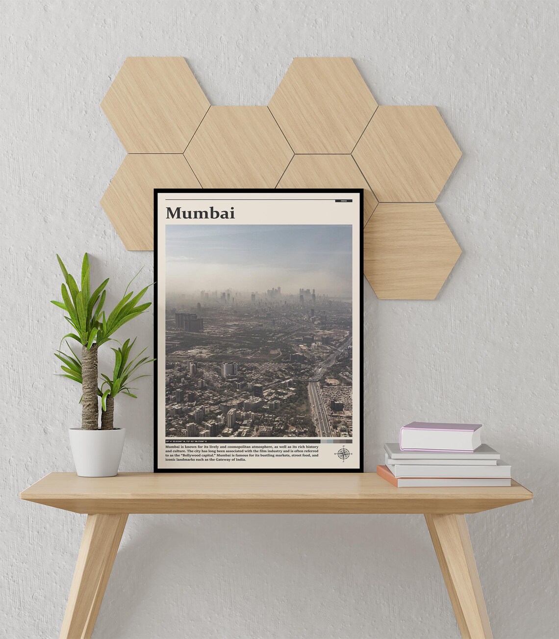 Mumbai India City Skyline Aerial Bollywood Capital Travel Poster - Image 3