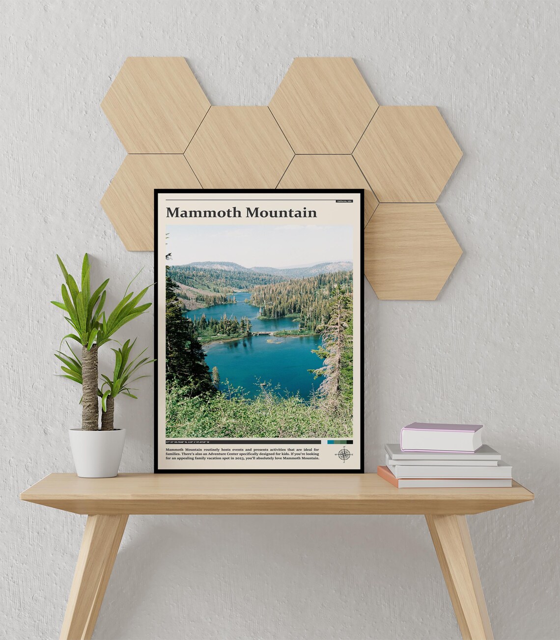 Mammoth Mountain Alpine Lake Pine Forest California Travel Poster - Image 3