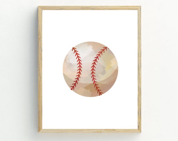 Baseball Sports Wall Art Print for Game Room Decor