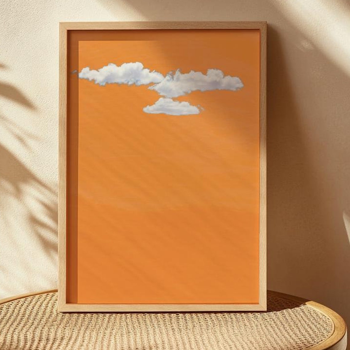 Minimalist Mustard Yellow Cloud Abstract Sunshine Modern Wall Art