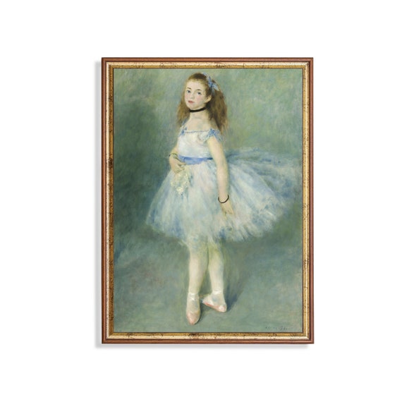 Printed And Shipped Vintage Ballerina Painting Antique Art Print Ballet Artwork Girl Room Decor Mailed Print The Dancer
