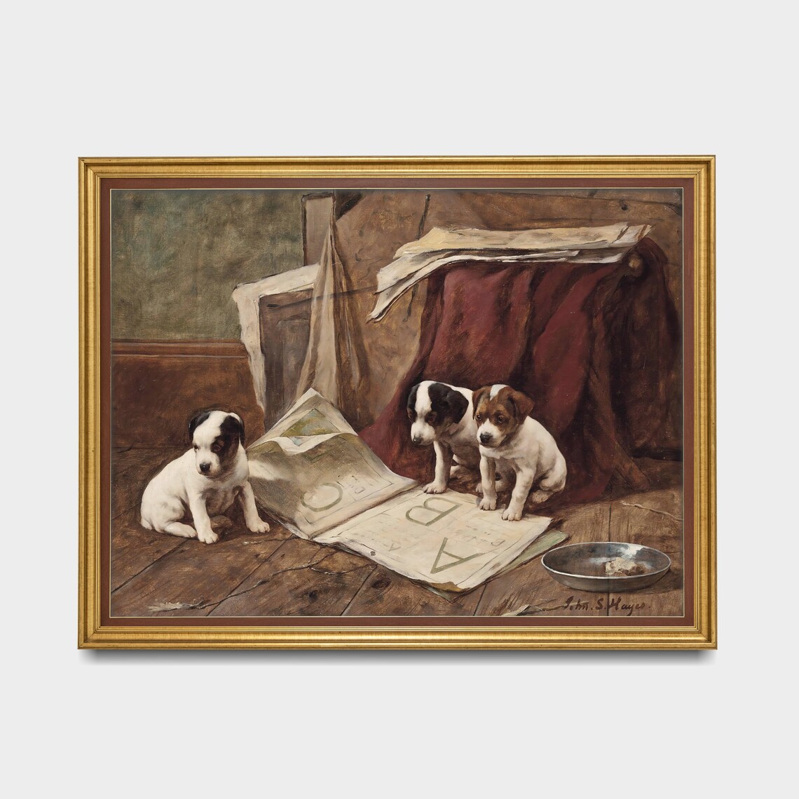 Dog Painting Vintage Animal Gift Art Print - Image 5
