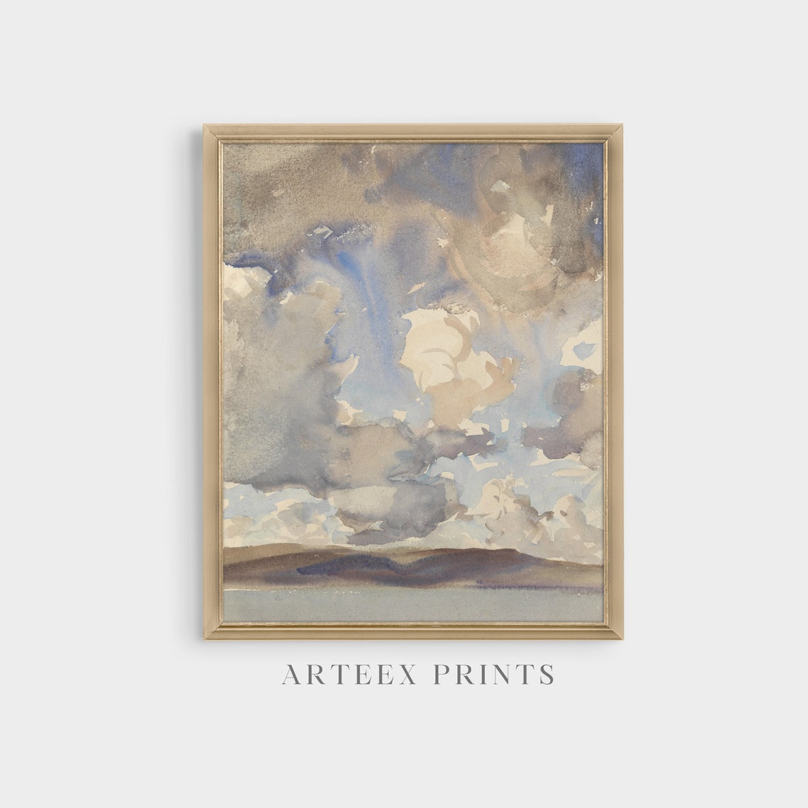 Vintage Cloud Study Antique Sky Painting Wall Art Rustic Print Farmhouse Decor 18th Century Fine Art - Image 5