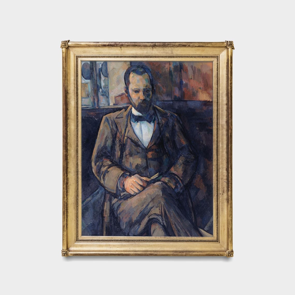 Seated Gentleman with Beard and Bow Tie Post-Impressionist Poster - Image 5