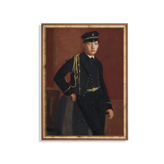 Print And Ship Vintage Man Portrait Painting Antique Gentleman Oil Painting Print Moody Rustic Art Mailed Print Fine Art