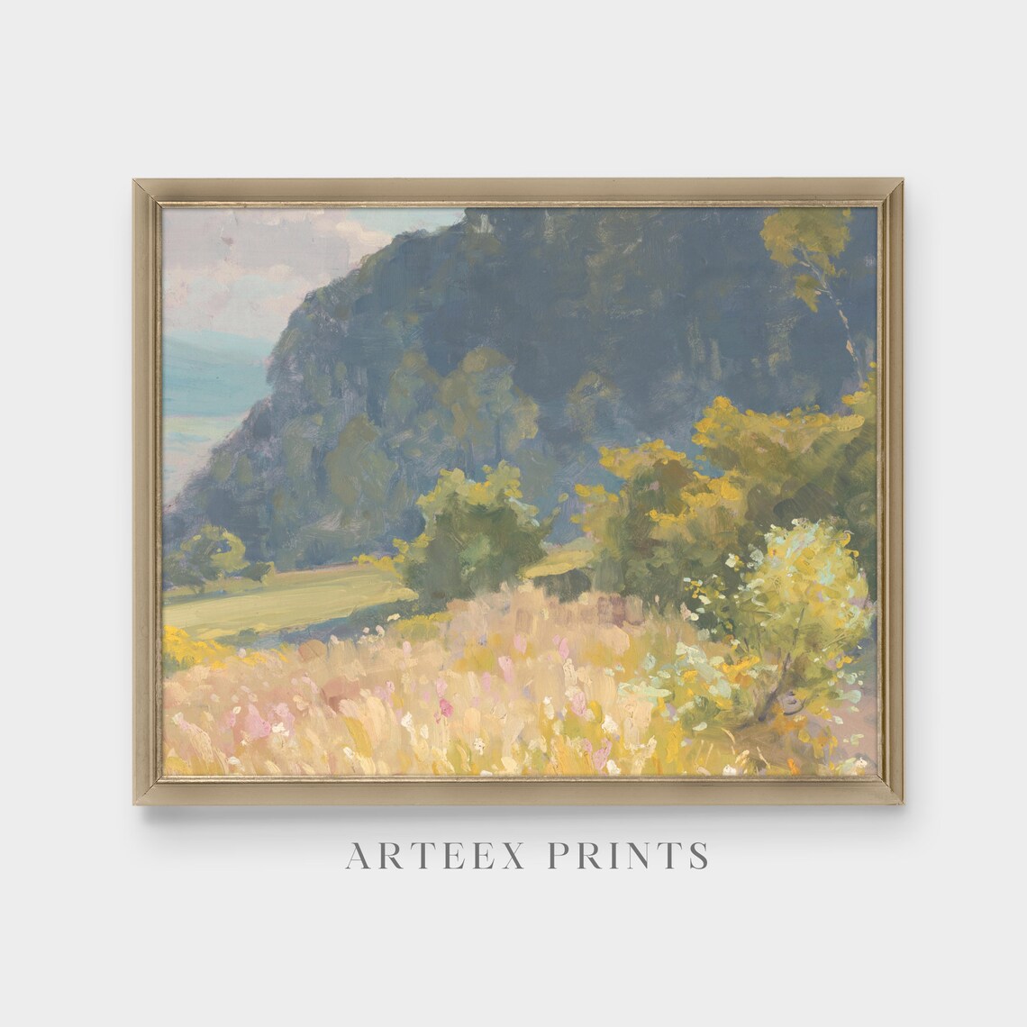 Vintage Spring Landscape, Farmhouse Art Print - Image 4