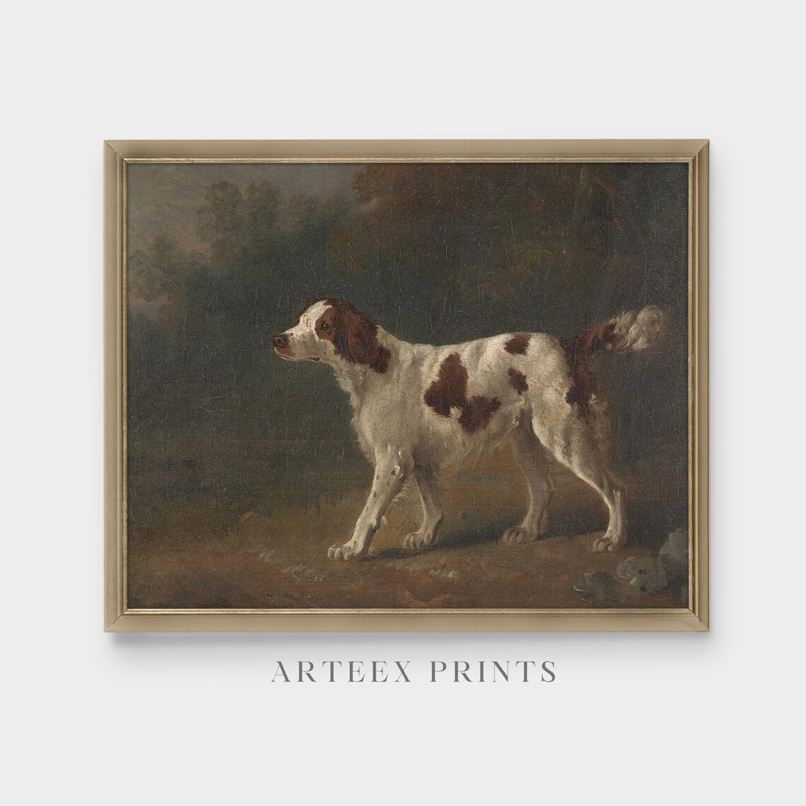 Mailed Print Vintage Dog Painting, Rustic Farmhouse Decor - Image 3