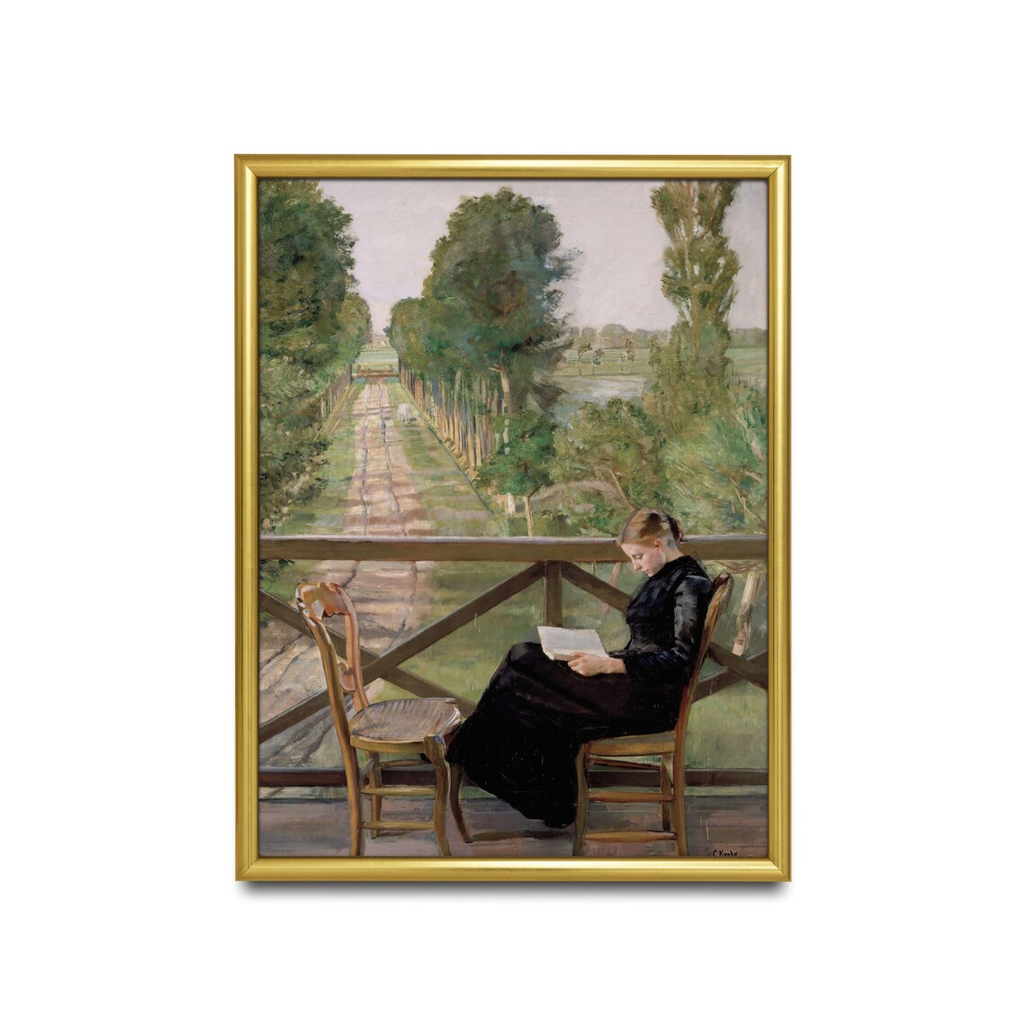 Woman Reading Book Vintage Victorian Portrait Art Print - Image 4