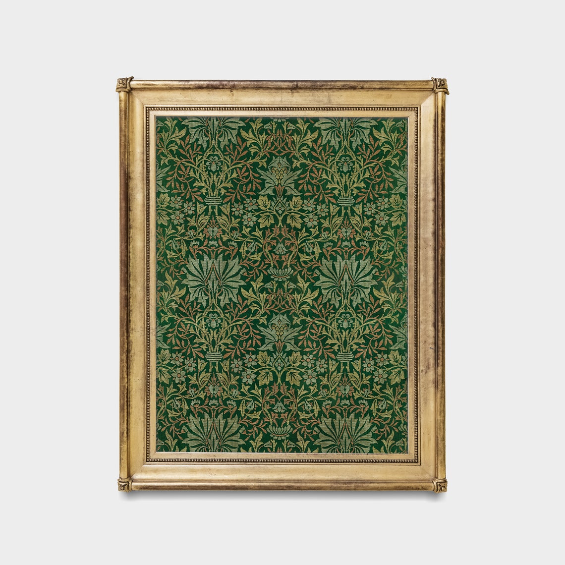 Green Botanical Damask Vintage Textile Pattern Tapestry Poster - Image 5