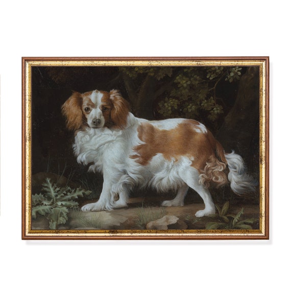 Printed And Shipped Vintage Dog Painting Antique Animal Print Moody Rustic Artwork Farmhouse Decor Fine Art Physical Prints