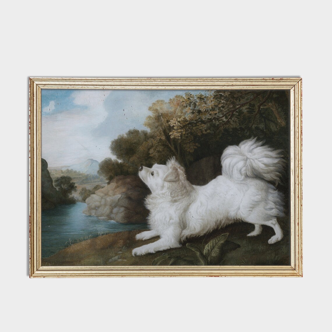 Vintage Dog Painting, Rustic Farmhouse Wall Art Print - Image 2