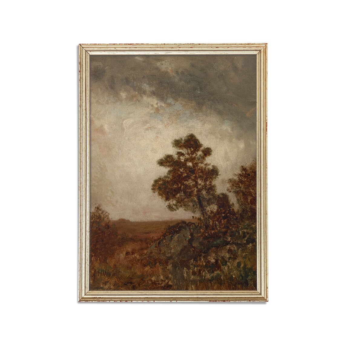 Vintage Rustic Country Landscape Art Print, Farmhouse Decor - Image 2
