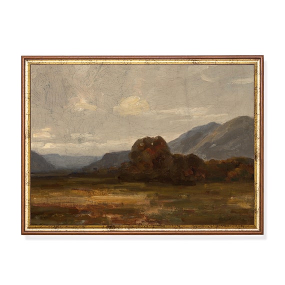 Printed And Shipped Vintage Fall Landscape Antique Autumn Prints Moody Rustic Print Farmhouse Decor Fine Art Physical Prints