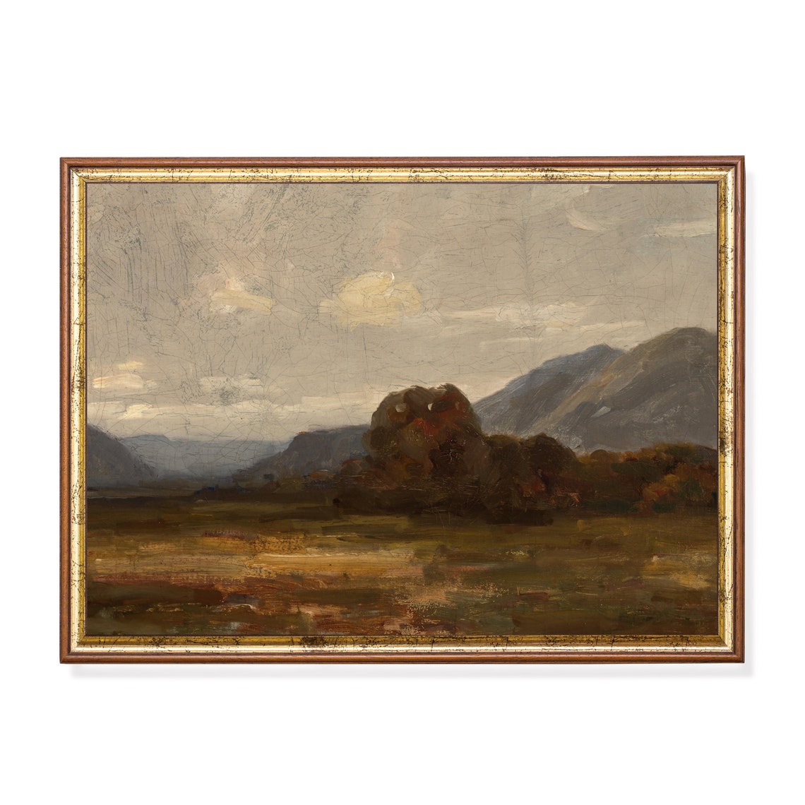 Vintage Fall Landscape Antique Autumn Prints Moody Rustic Print Wall Art Farmhouse Decor Fine Art