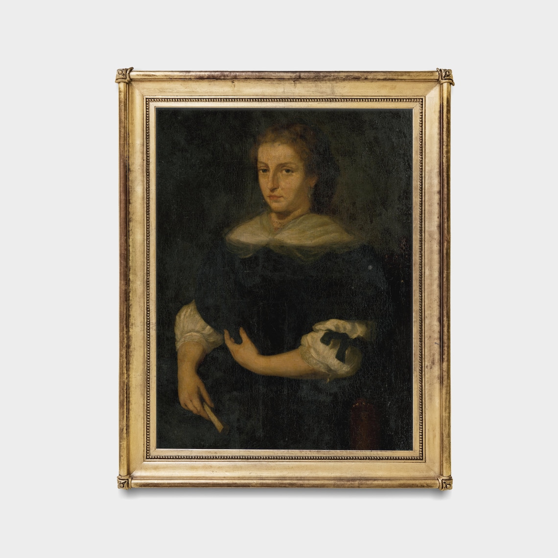 Woman in Dark Dress Holding a Letter Baroque Style Portrait Poster - Image 2