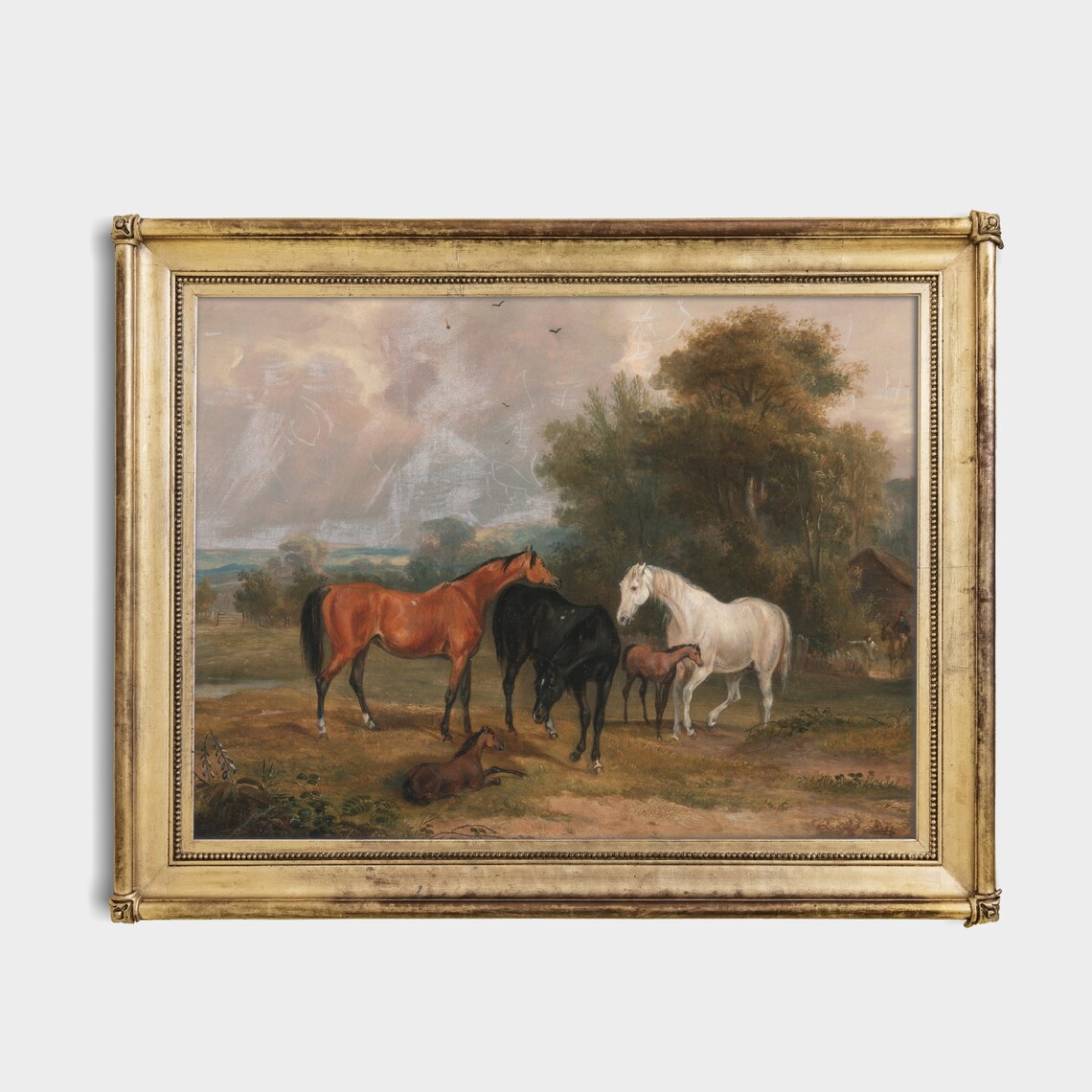 Vintage Horse Painting, Equestrian Farmhouse Art Print - Image 4