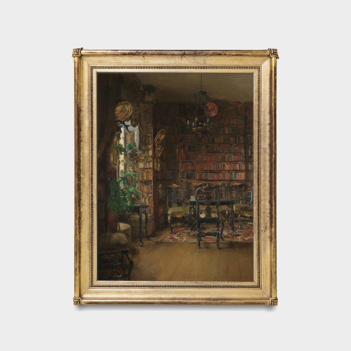 Printed And Shipped Vintage Still Life Painting Library Interior Antique Art Print Moody Rustic Wall Decor Physical Prints - Image 5