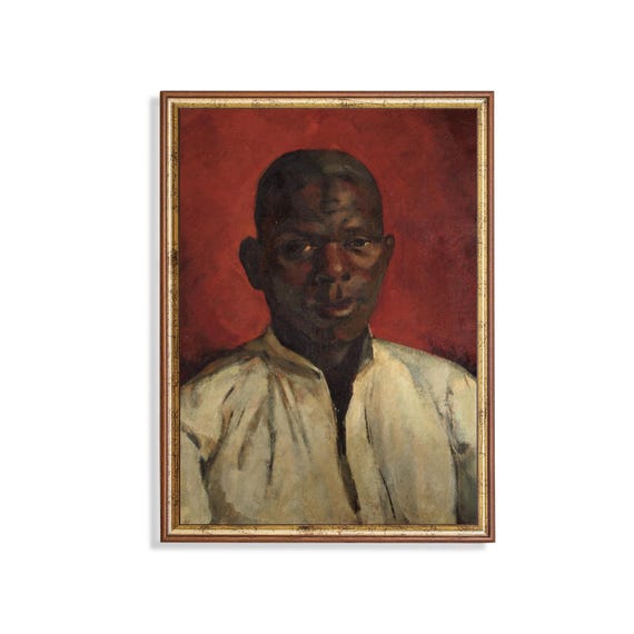 Printed And Shipped Vintage Gentleman Portrait Antique Man Portrait Physical Art Prints Oil Painting Print Moody Rustic Fine Art
