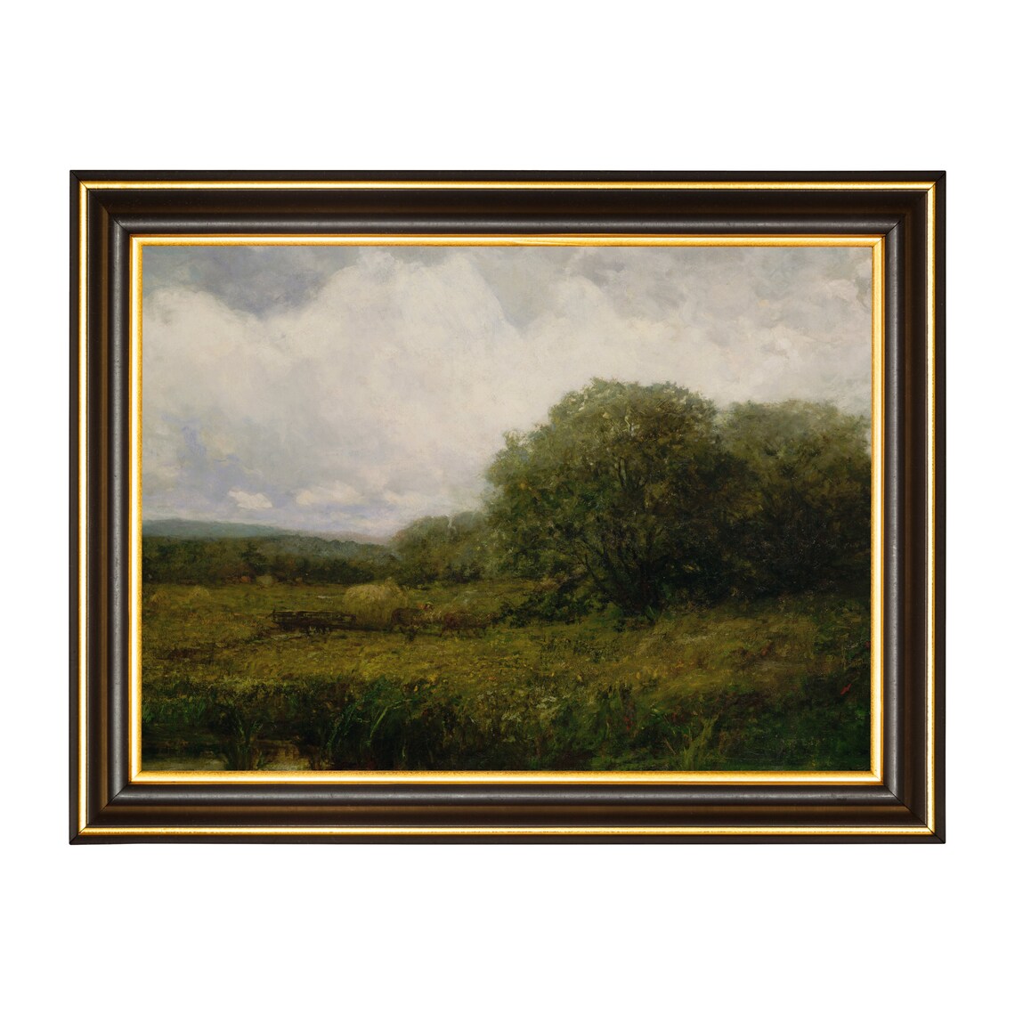 European Landscape Vintage Art Print, Haycart Bridge - Image 2