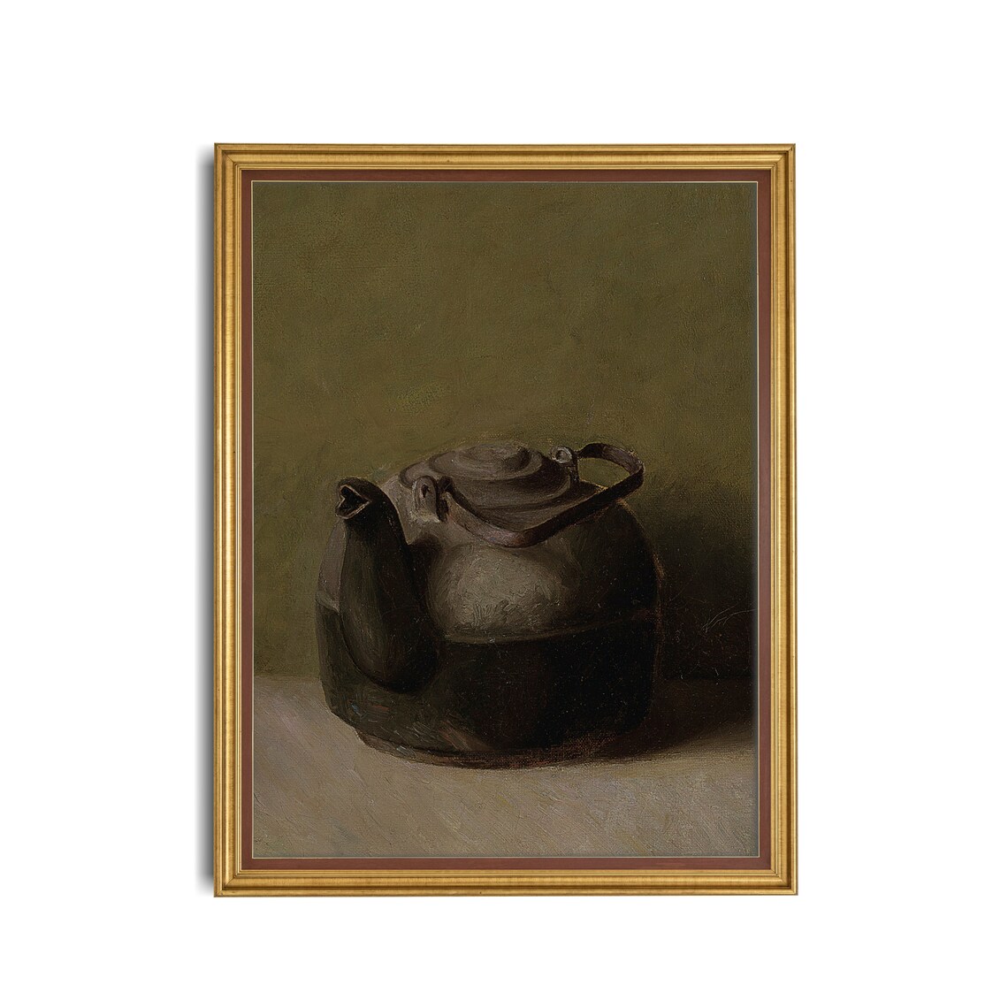 Still Life With Teapot, Antique Farmhouse Art Print - Image 3