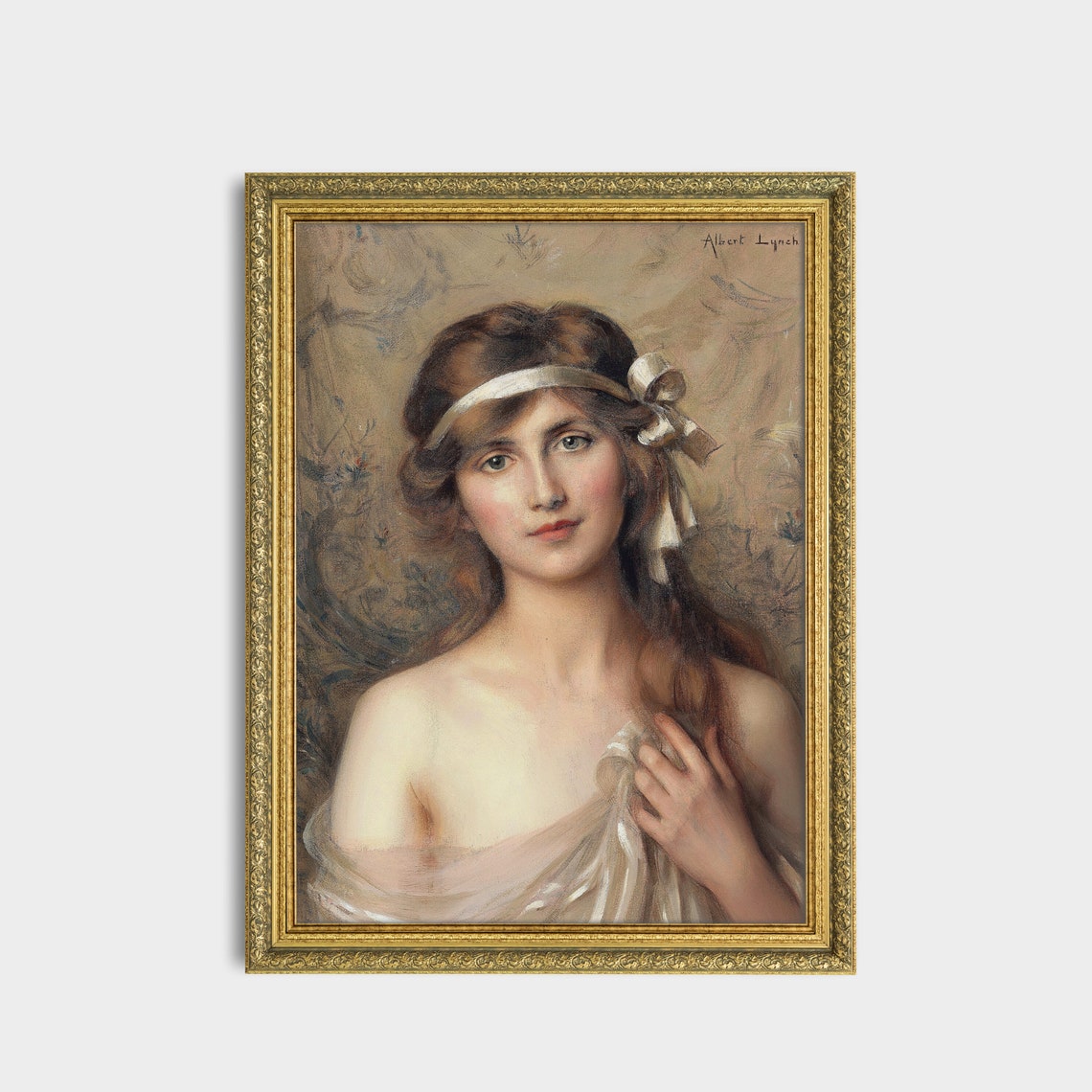 Woman Portrait Painting Vintage Print Antique Wall Art Livingroom Art Oil Painting Female Portrait - Image 2