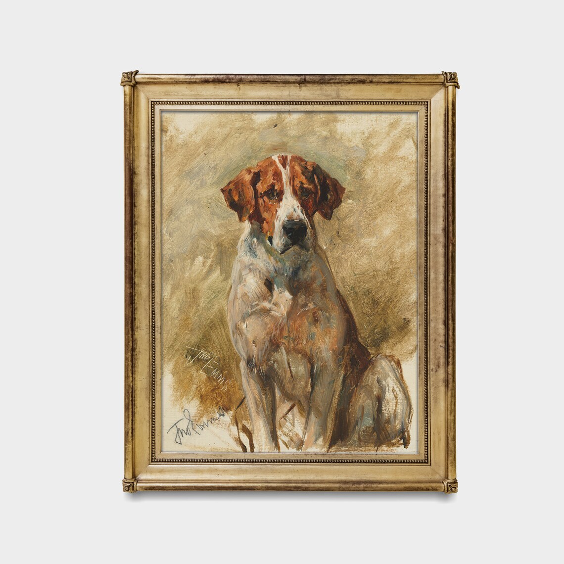 Vintage Dog Portrait Art Print, Rustic Farmhouse - Image 4