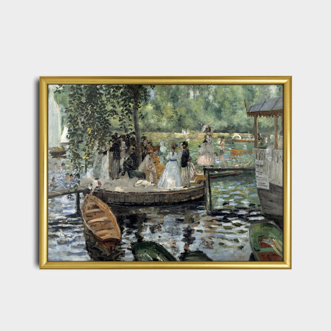 Renoir La Grenouillere Boating Pond Impressionist Classic Poster - Image 2